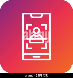 Face Scan Vector Icon Design Illustration Stock Vector