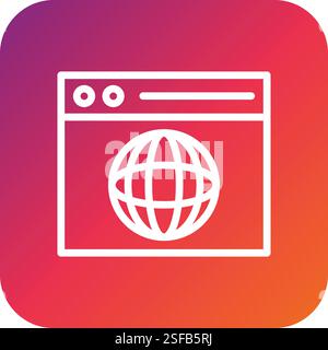 Browser Vector Icon Design Illustration Stock Vector