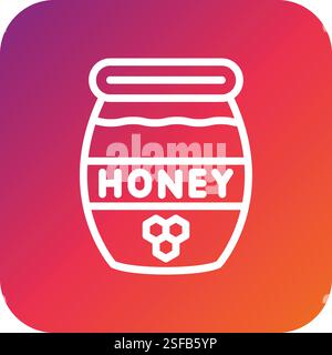 Honey Vector Icon Design Illustration Stock Vector