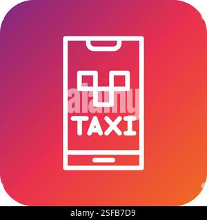 Taxi Vector Icon Design Illustration Stock Vector