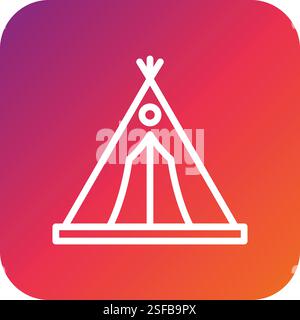 Camping tent Vector Icon Design Illustration Stock Vector