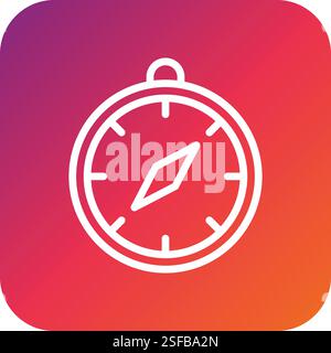 Compass Vector Icon Design Illustration Stock Vector
