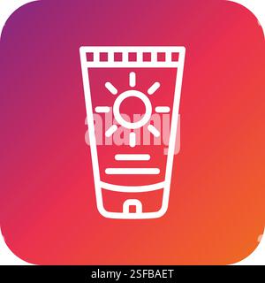 Sun cream Vector Icon Design Illustration Stock Vector