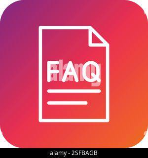 Faq Vector Icon Design Illustration Stock Vector