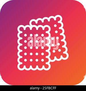 Biscuit Vector Icon Design Illustration Stock Vector