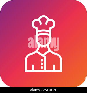 Chef Vector Icon Design Illustration Stock Vector