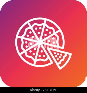 Pizza Vector Icon Design Illustration Stock Vector