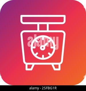 Weight scale Vector Icon Design Illustration Stock Vector