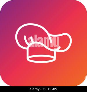 Chef Hat Vector Icon Design Illustration Stock Vector