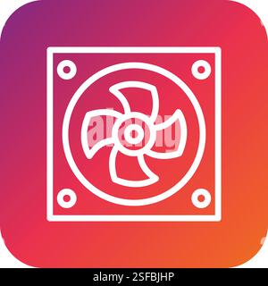 Fan Vector Icon Design Illustration Stock Vector