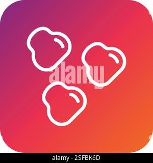Puffs Vector Icon Design Illustration Stock Vector