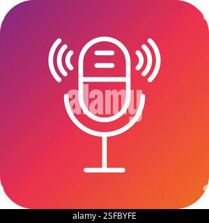 Microphone Vector Icon Design Illustration Stock Vector
