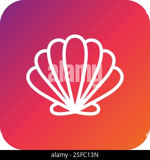 Shell Vector Icon Design Illustration Stock Vector