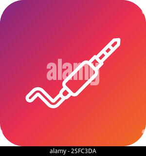 Audio Jack Vector Icon Design Illustration Stock Vector