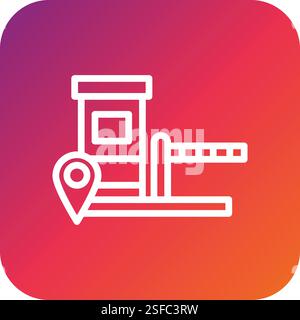 Toll Vector Icon Design Illustration Stock Vector