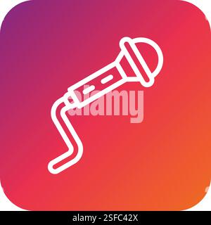 Mic Vector Icon Design Illustration Stock Vector