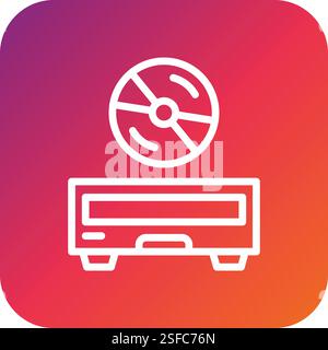 Cd Rom Vector Icon Design Illustration Stock Vector