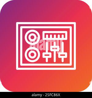 Dj Mixer Vector Icon Design Illustration Stock Vector