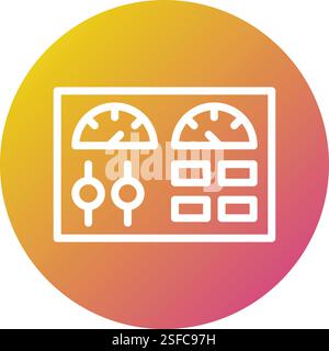 Control panel Vector Icon Design Illustration Stock Vector