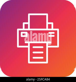 Printer Vector Icon Design Illustration Stock Vector