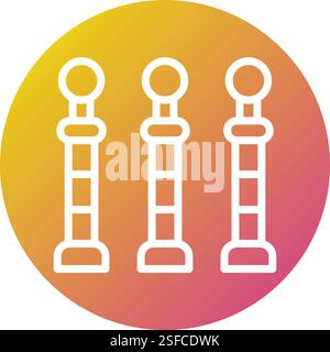 Bollards Vector Icon Design Illustration Stock Vector