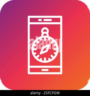 Location app Vector Icon Design Illustration Stock Vector