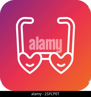 Glasses Vector Icon Design Illustration Stock Vector