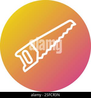 Saw Vector Icon Design Illustration Stock Vector