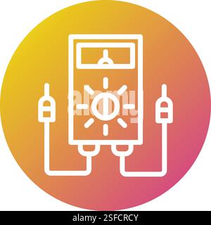 Voltmeter Vector Icon Design Illustration Stock Vector