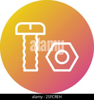 Bolt Vector Icon Design Illustration Stock Vector