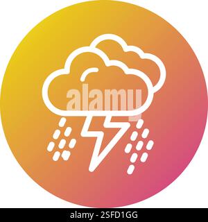 Storm Vector Icon Design Illustration Stock Vector