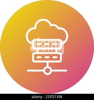 Cloud server Vector Icon Design Illustration Stock Vector