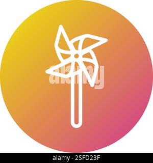 Pinwheel Vector Icon Design Illustration Stock Vector