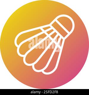 Shuttlecock Vector Icon Design Illustration Stock Vector