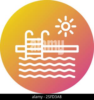 Swimming pool Vector Icon Design Illustration Stock Vector