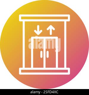 Elevator Vector Icon Design Illustration Stock Vector