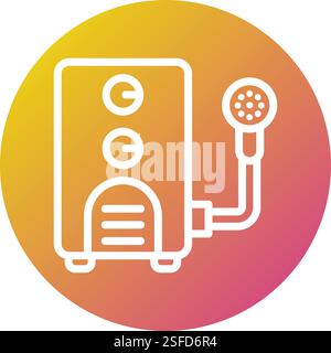 Water boiler Vector Icon Design Illustration Stock Vector