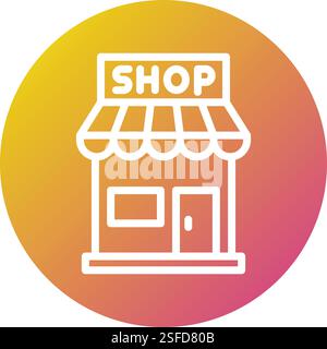 Shop Vector Icon Design Illustration Stock Vector