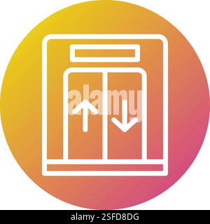 Lift Vector Icon Design Illustration Stock Vector