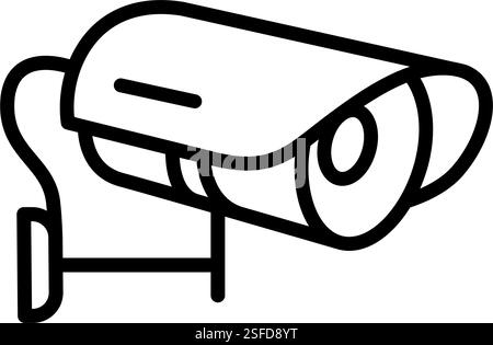 CCTV icon, video surveillance made linear style Stock Vector