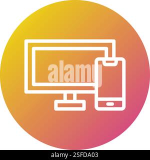Responsive Vector Icon Design Illustration Stock Vector