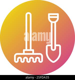 Gardening tools Vector Icon Design Illustration Stock Vector