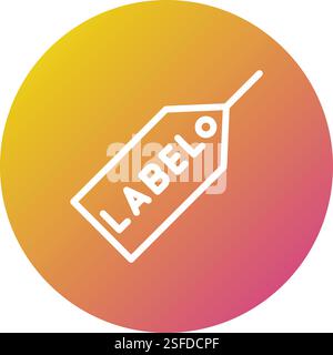 Label Vector Icon Design Illustration Stock Vector