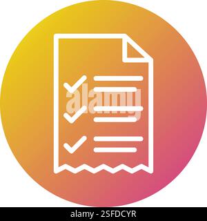 Receipt Vector Icon Design Illustration Stock Vector