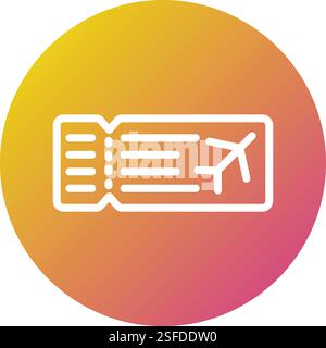 Plane ticket Vector Icon Design Illustration Stock Vector
