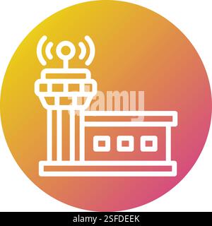 Control tower Vector Icon Design Illustration Stock Vector
