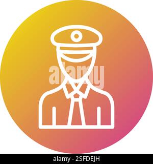 Pilot Vector Icon Design Illustration Stock Vector