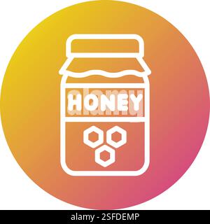 Honey Vector Icon Design Illustration Stock Vector