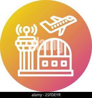 Airport Vector Icon Design Illustration Stock Vector