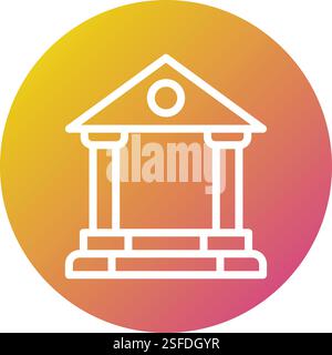 Bank Vector Icon Design Illustration Stock Vector
